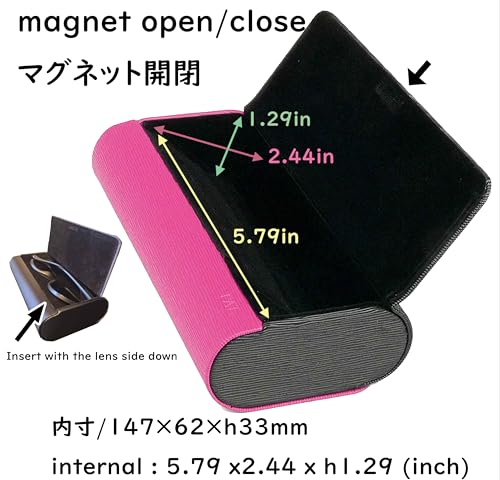 メイガン(Meigan) Double Glasses Case Aluminum Hard Shell For Men, Women | For Reading glasses and sunglasses etc.