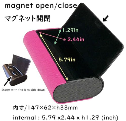 メイガン(Meigan) Double Glasses Case Aluminum Hard Shell For Men, Women | For Reading glasses and sunglasses etc.