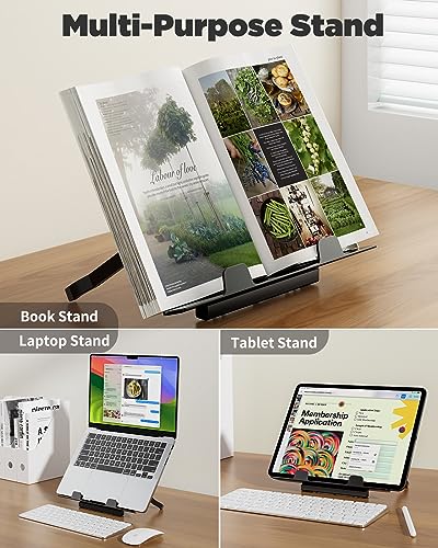 SAIJI Laptop Desk for Bed, XX-Large Foldable Bed Tray Table, 25.6" x 19.3" | Laptop Table for Eating Breakfast, Writing Working Gaming Drawing with Storage Drawer, Bookstand, Tablet Stand, Black Cherry