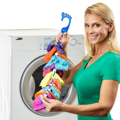 Sock Laundry Solution for Washing Drying & Storing Socks in Pairs, Clip & Hold Socks in Washer Dryer & Closet 2-Pack