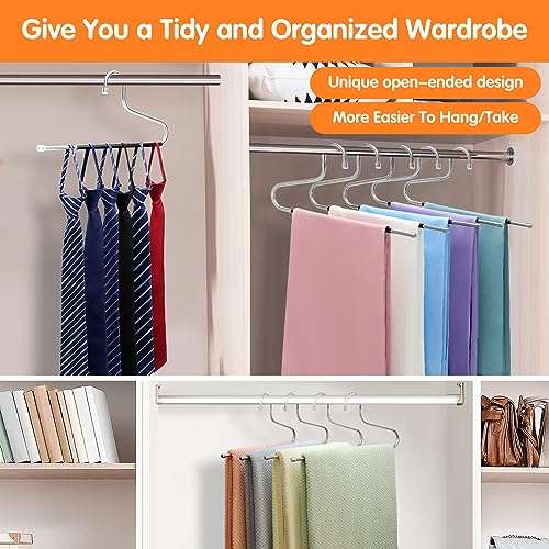 Pants Hangers Space Saving with Open-Ended,Closet Organizers and Storage,10 Pack Non-silp Clothes Hanger for Home Essentials,Dorm Room Essentials for College Students Girls Guys,Hangers for Jeans