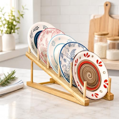 3 Pcs Wood Book Display Stand, 5-Tier Tabletop Boo... (Natural-3 Pcs | Bamboo)