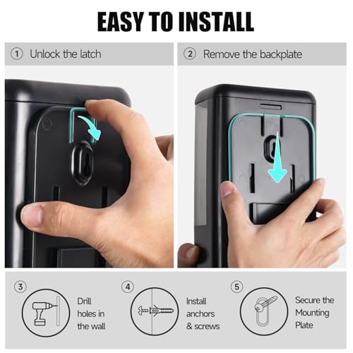 AIKE Liquid Commercial Soap Dispenser,40oz Capacity for Bathroom Black | Screw Wall Mount Install Design for Space-Saving,Transparent Pot with Key and Large Capacity for Commercial Bathroom,AK1007