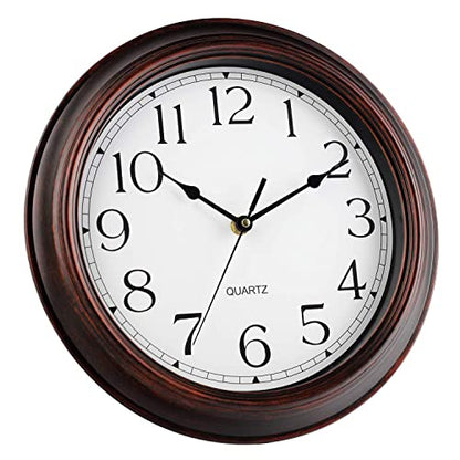 KECYET 12" Wall Clocks Battery Operated Silent for Living Room | Vintage Wall Clock; Analog Silent non Ticking; Kitchen Living Room Home Office Bathroom Bedroom