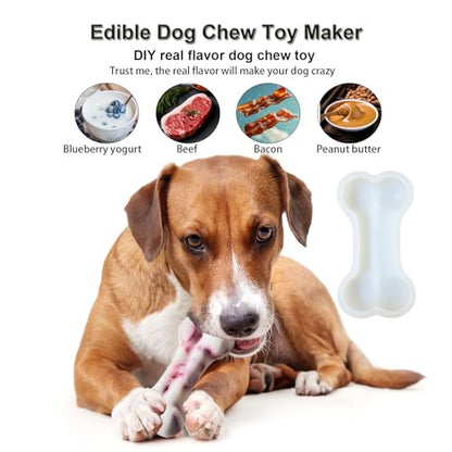 5IN Big Bone Dog Cat Treat Molds 2 Pack, DIY Flavors for Puppy. Food Safe Silicone for Oven. Large Ice Cube Mold for Pet Chew, Cooling. Pets Birthday Cake Baking. Fun Gift for Dog Lover