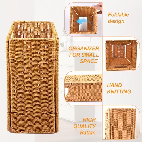 Rattan Umbrella holder, Hand Woven Umbrella Holder for Entryway, Indoor Umbrella Rack Organizer Freestanding, Umbrella Bucket Fits Mudroom,Walking Canes,Home,Office
