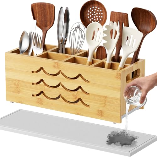 Large Kitchen Utensil Holder for Countertop, 8 Adj...