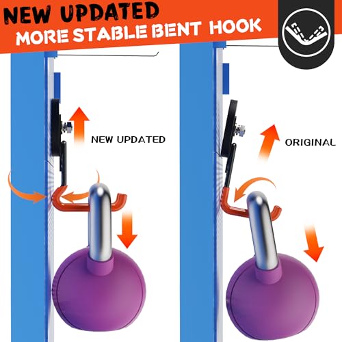 New Upgraded Heavy Duty Magnetic Garage Hooks,4 Pack Strong Large Magnet Hooks for Power Drill,Garden Tools,Hose,Pegboard,Garage, Workshop,Magnetic Storage Hook for Hanging(Orange)