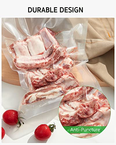 Syntus 150 Pcs Vacuum Sealer Bags for Food, 8x12+11x16+6x10, BPA Free | Precut Bags, 50 Quart + 50 Gallon + 50 Pint, Sous Vide Microwave Freezer Safe, Food Vacuum Storage, For All Vacuum Sealers