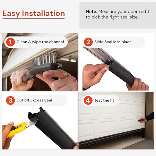 16Ft/5M Garage Door Bottom Seal Rubber with T-Ends 5/16 inch | Protect Your Garage from Weather and Dust with EPDM Rubber Garage Door Draft Stopper,Garage Door Bottom Seal Weatherproof