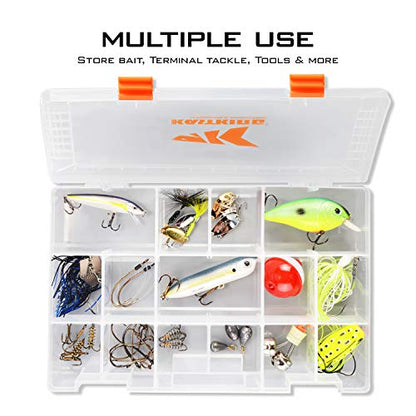 KastKing Utility Tackle Boxes, 3600 and 3700 Fishing Tackle Trays | Plastic Storage Organizer Box with Removable Dividers, Durable, Fishing Tackle Storage, Box Organizer