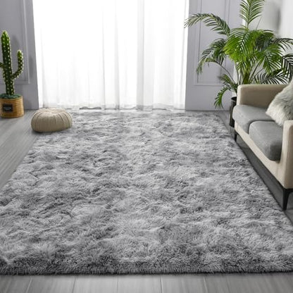 Large Shag Area Rugs 6 x 9, Tie-Dyed Plush Fuzzy R... (Polypropylene)