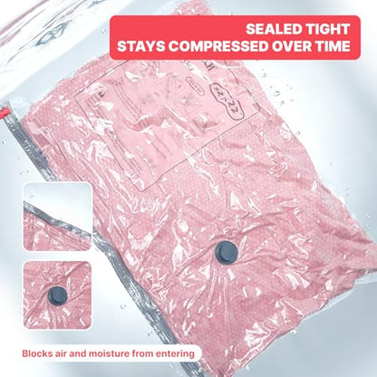 12Pack Vacuum Storage Bags with Electric Pump, Jumbo Vacuum Seal Bags for Clothing, Bedding & Blankets, Heavy Duty Compression Space Saver Bags with Airtight Seal, Seasonal Storage-4M+4L+4XL