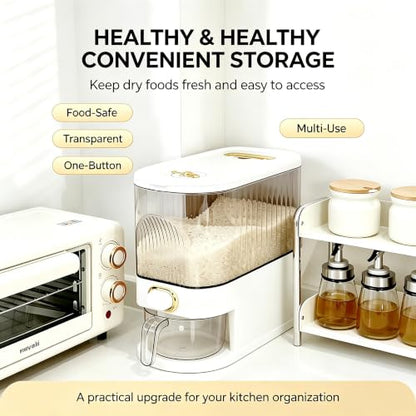 Gagee 11 Lbs Rice Dispenser, Clear