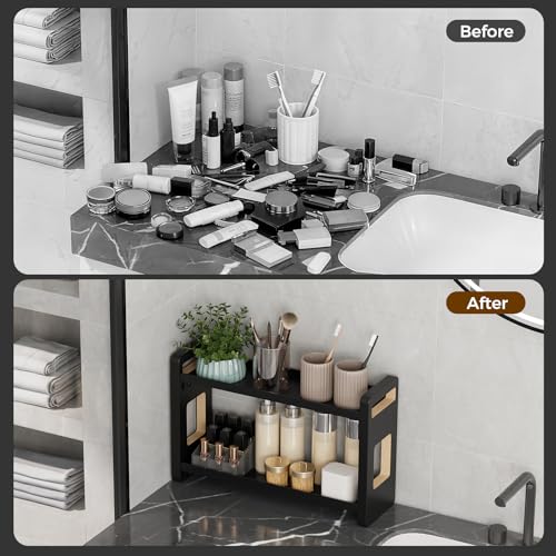 Bathroom Counter Organizer, Bathroom Sink Organizer, Vanity Shelf | Bathroom Organizers and Storage, Bathroom Countertop Organizer, Counter Shelf, Cologne Stand, Perfume Stand, Bathroom Decor