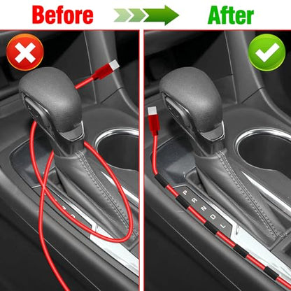 12 Pcs Car Trim Cable Clips, Car Cable Management Wire Organizer Cord-B(02) | Neatly Organize Cables for Vehicle Interior, Easy Installation, Ideal for Phone Chargers, Dash Cams and More