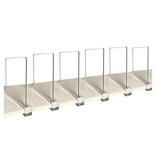 Acrylic Shelf Divider,Wood Shelf Dividers,Clear Cl... (Clear 6 Pcs | Acrylic)