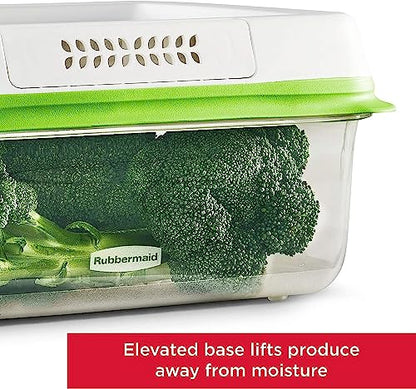 Rubbermaid FreshWorks Produce Saver, Medium and Large Storage Containers, With Lids, 8-Piece Set