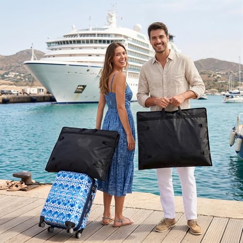 65" Long Garment Bags, 2 Pack Waterproof Travel Dress Bags for Hanging Clothes, Wedding Dress Cover Clothes Protector for Closet Storage, Suitable for Gowns, Tuxedos, Coats, Black
