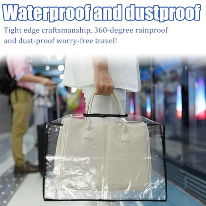 Rain Slicker for Handbags EVA Handbag Cover Purse Tote Protector Handbag Bag Protective Cover (Rectangle)