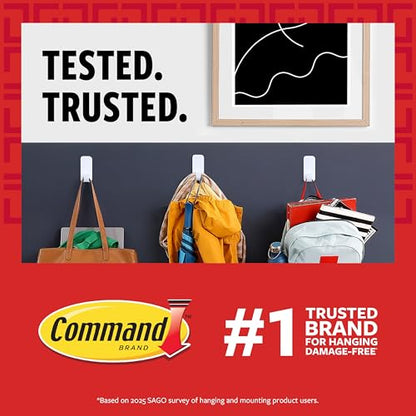 Command Large Bronze Double Hooks, 2 Hooks, 2 Strips | Damage-Free Wall Hooks with Adhesive Strips, No Tools Coat Hooks for Hanging Home Decor, Holds up to 4 lb