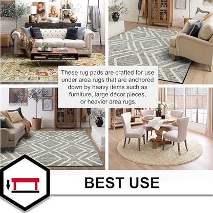 Mohawk Home Felt Rug Pad 8' x 10' - 1/4 Inch Thick Cushion for Area Rugs, Protective Underlay for Hardwood Floors, Comfort and Insulation – Felt Only Pad