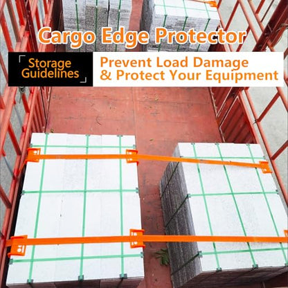 30 Pack Plastic Corner Protectors and Edge Protectors for Flatbed Trucks, Compatible with 4 Inch Ratchet Straps, Cargo Load Guard