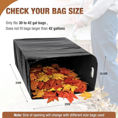 Touri Lawn Trash Bag Holder, Reuseable Garbage Frame, 2 Packs | Holds 30-42 Gallon Bags, Leaf Collector, For Camping Yard Weeding and Party