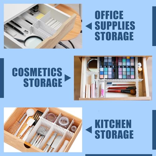 15 Pcs 5.12 Tall Drawer Divider Adjustable Drawer Organizer,White