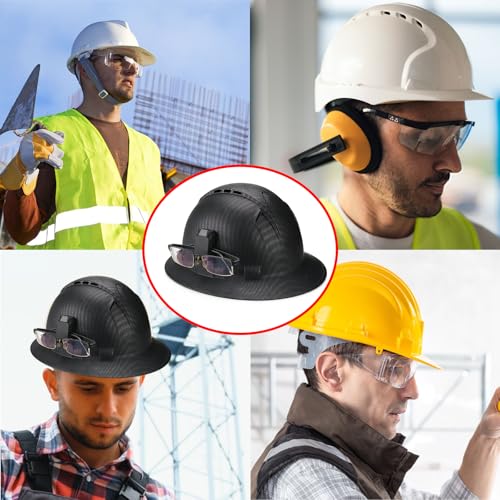 Glasses Holders for Pyramex Ridgeline Hard Hat Accessory，Sunglasses clips can be securely attached to the sun visor