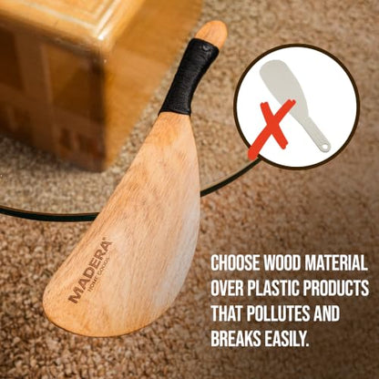 Bed Sheet Tucker Mattress Lifter Tool for Changing Sheets - Sturdy Acacia Wood Paddle Lifting Wedge Protects Back and Reduces Straining, Works with Fitted or Flat Sheets, Comforters, Blankets