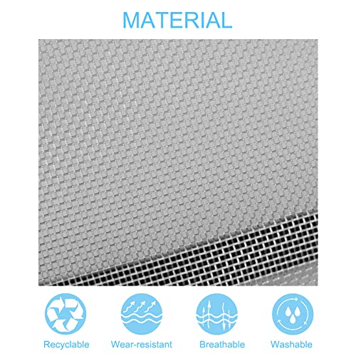 Bag Holder for Plastic Bags, 2 Pcs Polyester Grocery Bag Holder Plastic Dispenser Foldable Breathable Washable Hanging Mesh Garbage Bag Organizer for Kitchen Plastic Bag Storage (Gray)