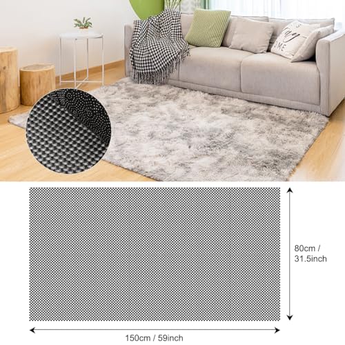 FACIACC Non Slip Rug Pad Gripper 2 x 5 Feet Extra Thick Pads Carpet Pads | for Area Rugs Keep Your Rugs Safe and in Place on Hardwood Floor (Black)