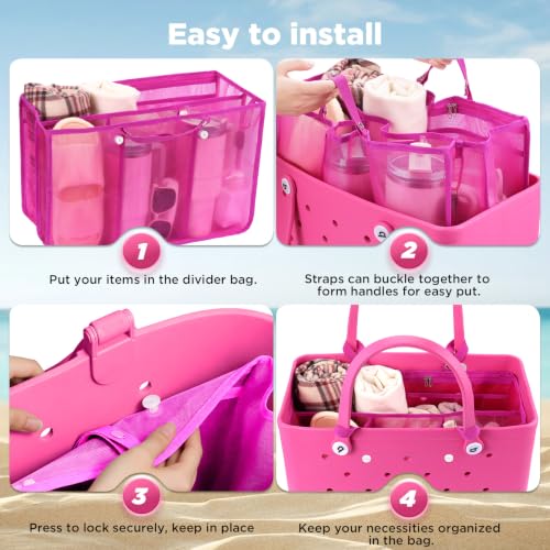 OUTXE Beach Bag Organizer Insert Divider for XL Bogg Bags Beach Tote | Lightweight Mesh Insert Accessories for Original XL Bogg Bags, Beach Tote Bags Insert for Organizing
