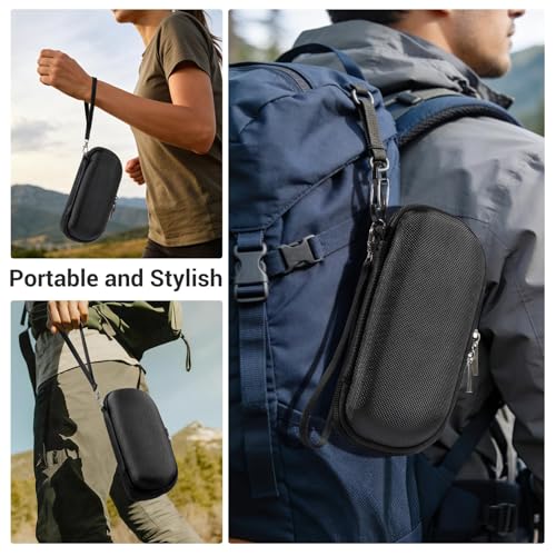 CoBak Carrying Case for Ray-Ban Meta & Oakley Smart Glasses, with 4 in 1 Accessories Kit - Case, Carabiner, Strap and Ear Cushion, Fits Wayfarer, Skyler and Most Sunglasses Portable Protective Storage