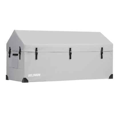 174 US Gallon Outdoor Storage Box Waterproof Soft Shell Tarpaulin Deck Box for Patio Furniture Outdoor Cushions, Throw Pillows, Garden Tools