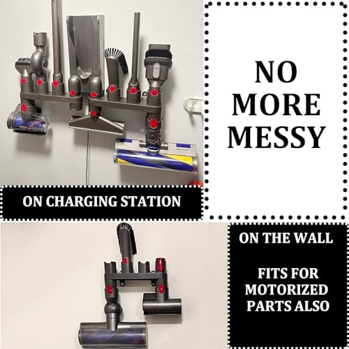 Attachments Mount Holders Compatible with Dyson Ge... (Gray | Plastic)