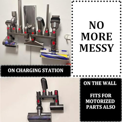 Attachments Mount Holders Compatible with Dyson Ge... (Gray | Plastic)