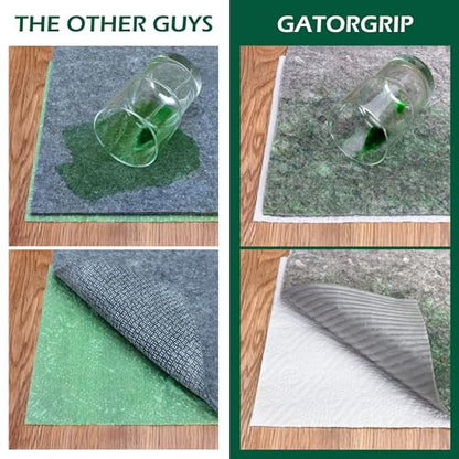 Waterproof GATORGRIP Non-Slip Rug Pad, 8x10, Pet-Friendly, Safe for All Floors, Made in the USA, Low-VOC