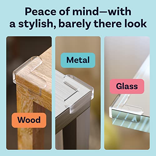 Corner Protector for Baby, Protectors Guards - Furniture Corner Guard & Edge Safety Bumpers - Baby Proof Bumper & Cushion to Cover Sharp Furniture & Table Edges - Clear and Transparent - (24 Pack)