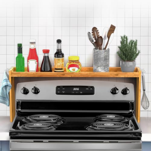 Bamboo Over the Stove Spice Shelf for Kitchen, 31.... (Bamboo | Bamboo)