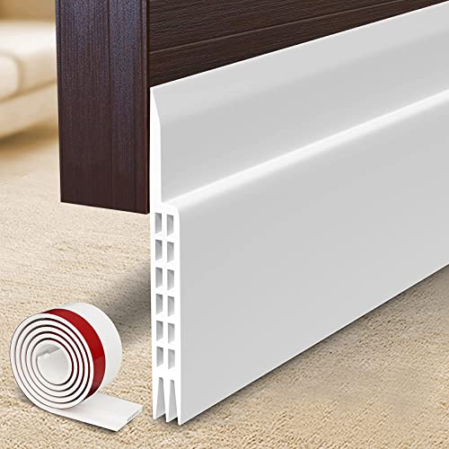 New Upgrade] Huge Gap Door Draft Stopper, 3.4" W W... (White | Silicone)