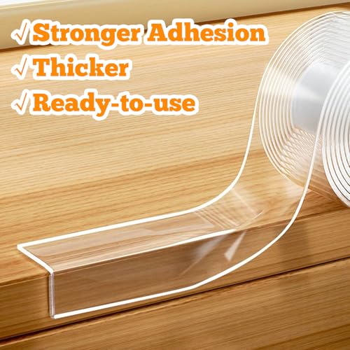Clear Soft Corner Protectors for Furniture Strip,2.6 in x 6.6 FT,Sharp Edge & Table Bumper,Window Edge,Wall Protector, Soft Corner Guards Safe for Proof,Table Corner Protectors in Family