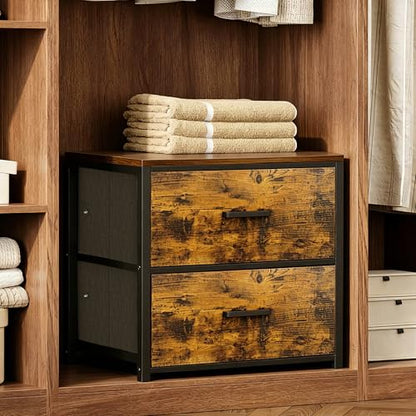 Stackable Storage Drawers, Closet Drawer Organizers and Storage | Storage Drawers for Clothes Small Dresser for Closet 2 Drawer Dresser for Bedroom, Dorm, Office, Living Room, Under Bed