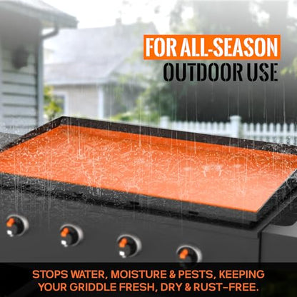 36 Inch Silicone Griddle Mat for Blackstone, Heavy-Duty Cover | Food-Grade Silicone, 1-Inch Raised Edge, Waterproof, Rust & Dust-Proof, Dishwasher Safe, Outdoor BBQ Accessories