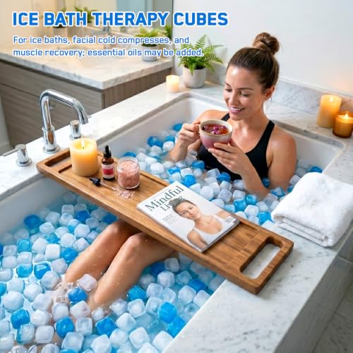 400 Pack Reusable Ice Cubes BPA-Free Plastic, Non-Diluting for Drinks | Refreezable Ice Cubes for Coolers, Lunch Boxes, Whiskey, Coffee, Iced Tea, Bars, Parties, Camping, and OutdoorIce Baths,