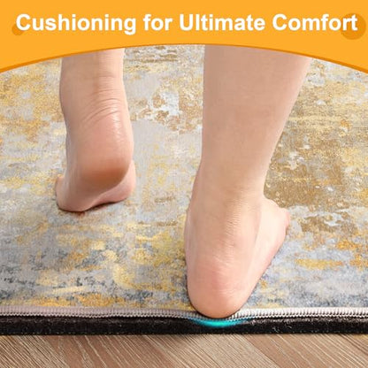 5x7 Non Slip Rug Pad Gripper, 1/4" Thick Cushioned Carpet Pads | Rugs Padding for Hardwood Floors, Felt and Silicone Backing, Under Area Rugs Anti Skid Mat Keep Rugs in Place
