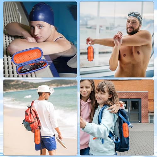 Swim Goggle Case, Protective Cases with Clip | Sunglasses, Goggles, Sports, Zipper Eyeglasses Case, for Men, Women, and Kids