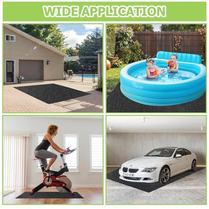 6x4FT Outdoor Storage Shed Floor Mat, Tent Carpet for Camping Furniture | Waterproof Washable with Non Slip Backing, Felt Top & PE Backing, Soft Furniture Cover Carport dust Oil Mat-Tool