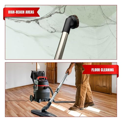 1.25 Inch Stainless Steel Vacuum Extension Wand Compatible with Vacuums using 1 1/4 Inch (1.25in) 32mm Accessories - 1 1/4 Vacuum Extension Tube for Shop Vac (Stainless Steel Extension Wand)